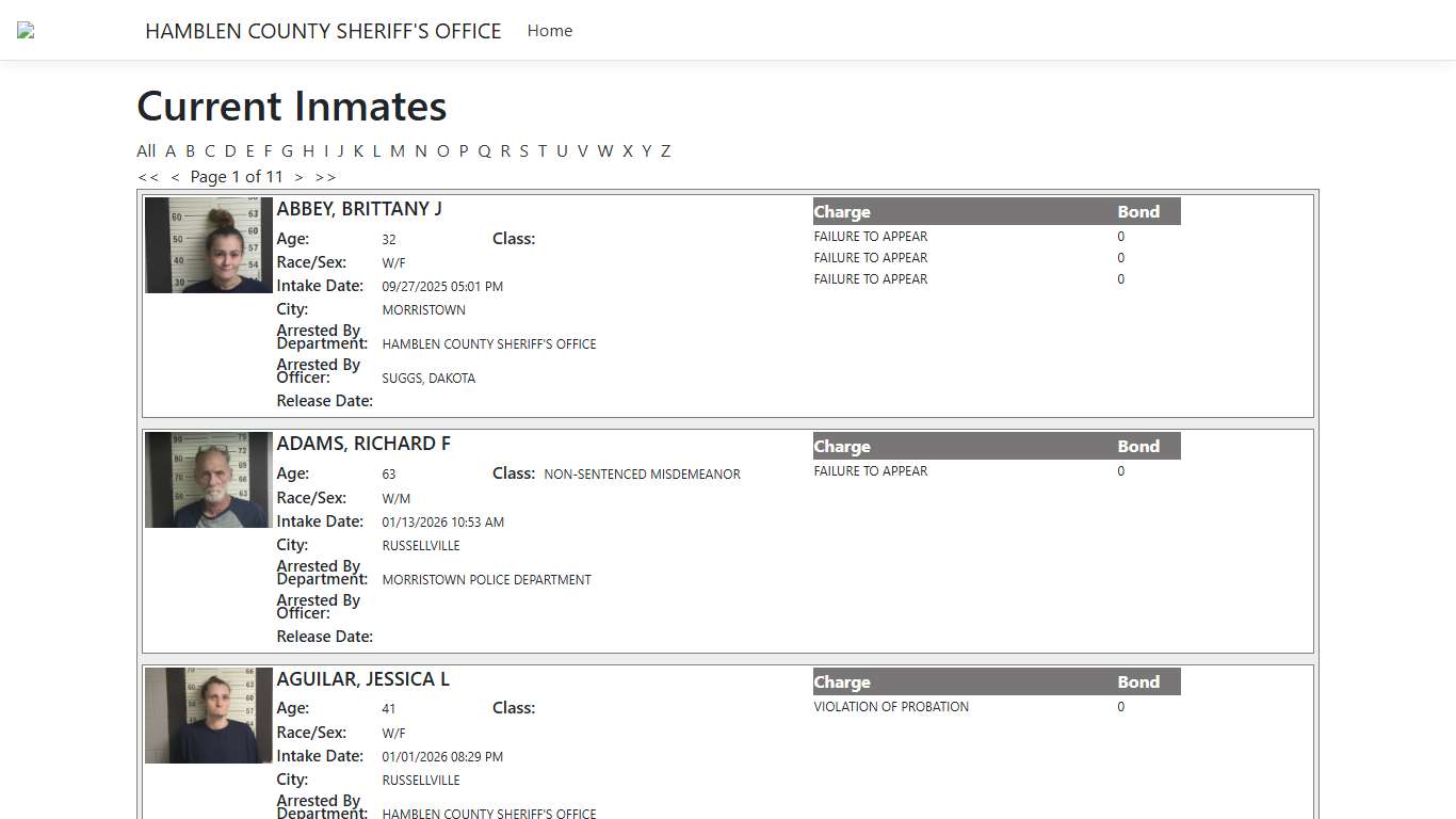 Inmates - ISOMS Portal