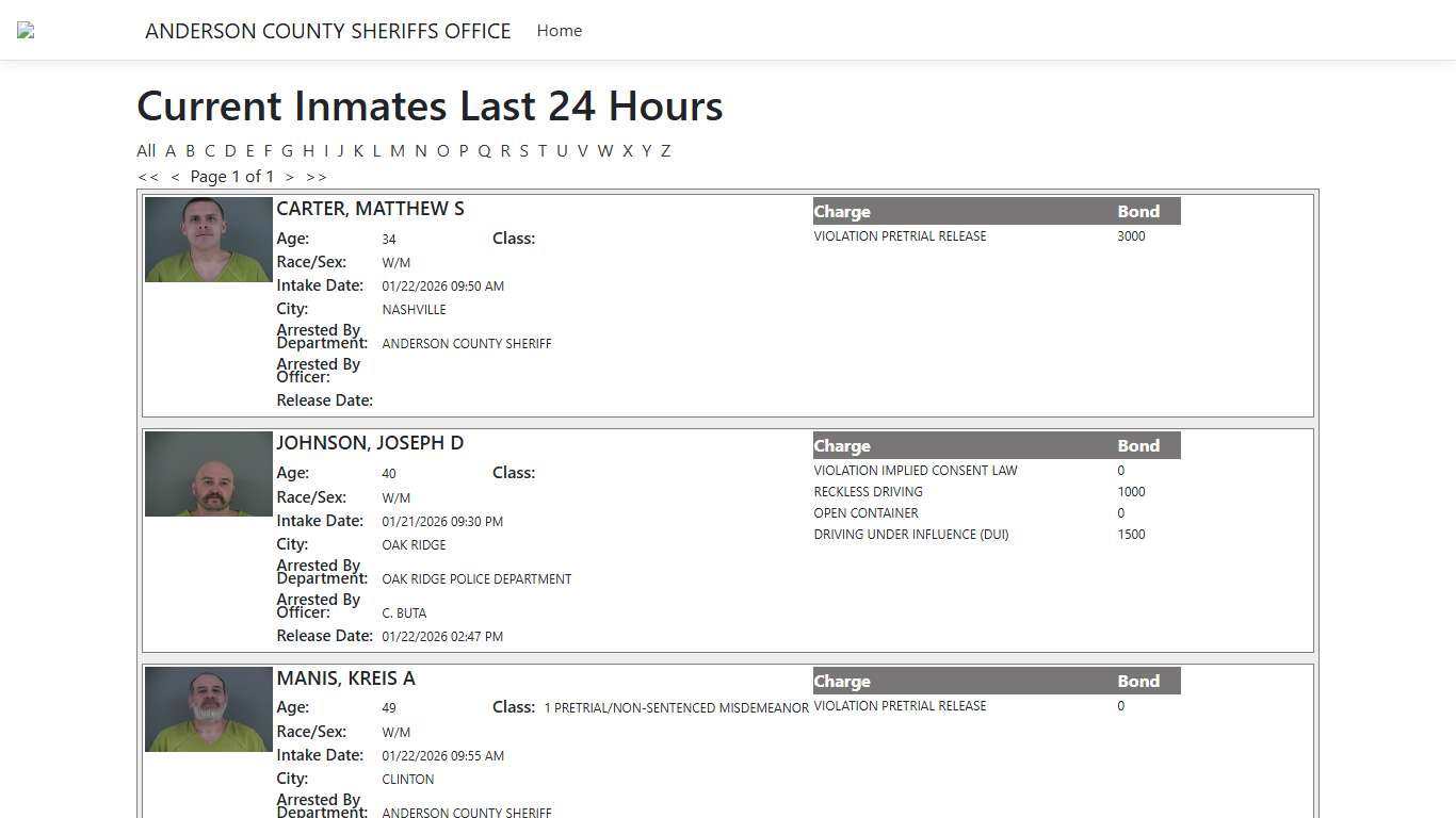 Inmates - ISOMS Portal